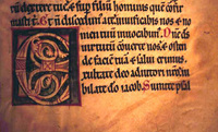 Initial E opening psalm 80.