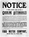 Advertisement of the Ford Motor Company in the Detroit Free Press, July 28, 1903, in response to one by the Association of Licensed Automobile Manufacturers