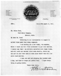 Harvey Firestone to Henry Ford in 1911—a letter indicative of the business relationship between the two men