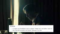 A “text-post meme” where a user has posted a media image of the character Hannibal superimposed with another user’s written text