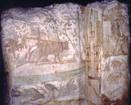 Photograph of painting from the Sâqiya Tomb (Wardian Tomb II), Alexandria.