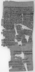 Petition wegeneinesnichtzurückgezahlten Darlehens; Phebichis (Herakleopolites), 6. Juli 137 v.Chr. Black and white image of the front of a piece of papyrus with writing on it.