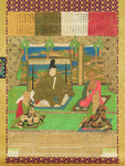 Group portrait of key Figures in the founding of Tōdaiji: Emperor Shōmu at center, with Bodhisena (The Brahman Abbot), Gyōki, and Ryōben.
