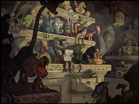 Gepetto's toy shelves, Pinocchio, dir. Norman Ferguson (Burbank CA: Walt Disney Productions, 1940).