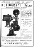 Fig. 2. Photo of an advertisement for the Motiograph recording and projection device