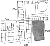 Fragment fn23 positioned in the corner between fragments 28a and 34b (after Carettoni et al. 1960).