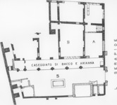 Figure 18.a Ostia, III, xvii, 5, Caseggiato di Bacco e Arianna, plan, mosaics lettered.