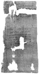 Two private letters on one sheet; provenance unknown, III CE. Black and white image of a piece of papyrus with writing on it.