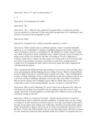 View PDF (135 KB), titled "Elizabeth Entry Interview"