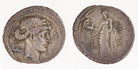 Fig. 2. Silver denarius by Quintus Pomponius Musa; 66 BCE; American Numismatic Society.