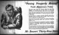Advertisement for Duke Bowers's grocery store from the Memphis Commercial Appeal, August 19, 1912, p. 2.