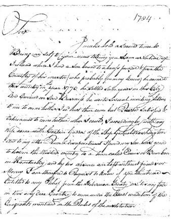 Chapter 14 Thomas Hinds, Philadelphia, to Mathew Carey, Philadelphia, 30 June 1795
