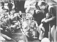 Helen Keller in Brisbane, Australia, 1948.