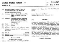 U.S. Patent 3,925,547 (1975); Isolation and Purification of Active Principle of Fruit of Synsepalum Dulcificum.