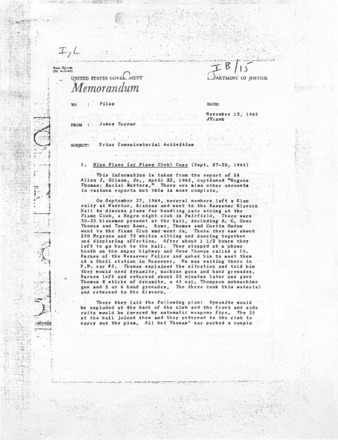 View PDF (26.5 MB), titled "Turner November 13, 1965 Memorandum"