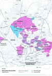 Map of the Northern Suburbs showing the Placement of Fibrehoods Cables and Vumacam CCTV Camera Network in 2016.