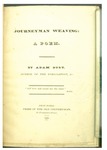 Journeyman Weaving: A Poem, by Adam Burt (1831)