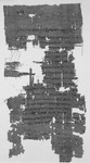 Application of Iulius Aulus, basilikos grammateus, to rent land; Tebtynis, reign of Trajan. Black and white image of a piece of papyrus with writing on it.