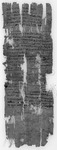 Two private letters on one sheet; provenance unknown, end I–II CE. Black and white image of the front of a piece of papyrus with writing on it.