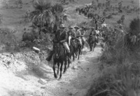 Batista and his soldiers on horseback in central Cuba in search of a site for a tuberculosis sanatorium. The photo probably dates to 1936.