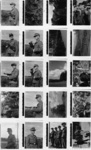 "Most of these pictures were taken just after the return from the Caucasus campaign when the battalion was refitting at Pieske Barracks, Meseritz before moving to the SS-Übungsplatz at Wildflecken in June 43. (Wildflecken when in SS uniform). The man left on the 1st row looks to me as if he is Marcel Barbier. New recruits are arriving, some in plain clothes others in their black Formation des Combat uniform ( with the Burgundian Cross on their chests). Note that on one particular photo, (row beneath, third photo from left ), the men still wear their mountain boots." Caption by Eddy DeBruyne, with thanks for the identification efforts. NARA photo Record Group 242, file 242-jrp-89 unknown.