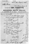 A grocery and meat bill covering purchases by the Fords in August, 1898. Full payment was made in mid-October.