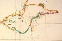 The Bay of Tayouan, Detail from Nautical Chart, 1636