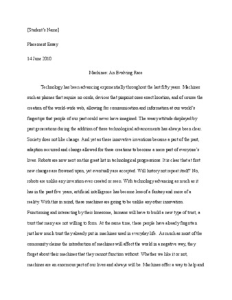 View PDF (60.8 KB), titled "Directed Self Placement Essay (DSP) Essay from Jack"