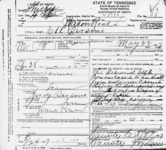 Figure 123 Death certificate for Ell Persons. Courtesy of the Shelby County Archives.