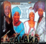 Four smiling women, all wearing different colored outfits, are portrayed on what appears to be a promotional poster. Their names are written diagonally in front of each of their bodies, and the word “Zalaka” is written in large white text above their heads.