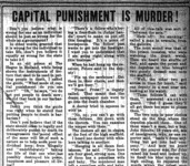 Figure 149 Duke Bowers ran newspaper advertisements to argue against capital punishment. From the _Memphis Commercial Appeal_, August 19, 1912, p. 3.