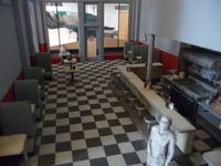 A model of Wanda's Cafe, Interior