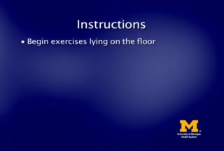 Video starring Denise Justice and a patient demonstrating this section's exercises.