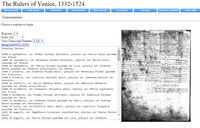 Transcription of SegV, Reg. 4, folio 62v, showing a list of the podestà of Verona.