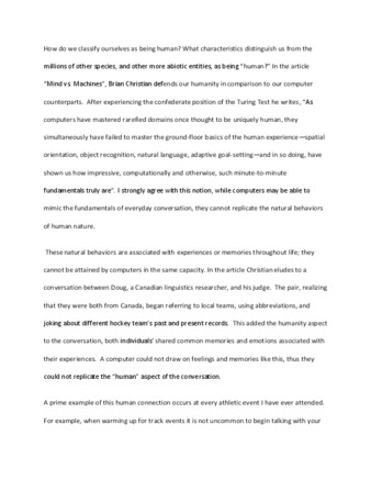 Directed Self Placement Essay response to 2011 prompt.