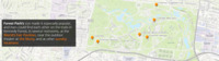 Fig. 119. Screenshot of Forest Park with pins showing sites of the likely restrooms where men engaged in sexual encounters.