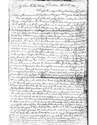Chapter 13 John O’Raw, Charleston, South Carolina, to Bryan and Nellie O’Raw, ca. Ballymena, County Antrim, 1 April 1809