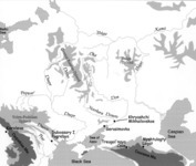 Map of Middle Pleistocene sites in Eastern Europe