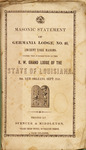 Figure 19. Picture of the cover of the Masonic Statement of Germania Lodge, No.46 pamphlet of 1848.
