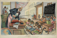 Fig. 11. A 1905 political cartoon covering the nexus of imperialism, education, and race.