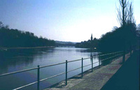 Looking east toward Diessenhofen center from St. Katharinenthal