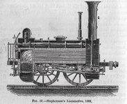 "Stephenson's Locomotive", from Robert H. Thurston, A History of the Growth of the Steam-Engine (New York: D. Appleton, 1878), 204.