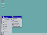 Screenshot of the desktop in Windows 95