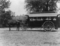 Fig. 5. A c. 1899 photo of students on their way to school in a horse-drawn car.