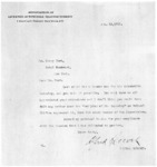Letter of Alfred Reeves to Henry Ford written the day after the A. L. A. M. banquet