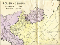 Postwar planning map of the German-Polish Border region and East Prussia.