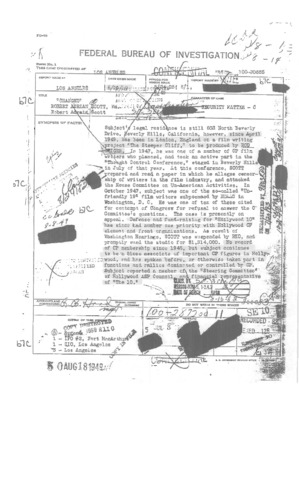 AS FBI File, June 29, 1949