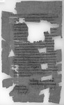 Petition wegen Verdrängungaus dem Erbteildurch den Neubaueineseingestürzten Hauses; Busiris (Herakleopolites), 6. Juli 137 v.Chr. Black and white image of the front of a piece of papyrus with writing on it.