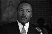 Dr. Martin Luther King Jr. speaks in Greenville, Alabama, in December 1965.
