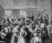 Figure 4.1 "Reformation of 'the Wickedest Man in New York'—The noon prayer meeting at John Allen's late dance house, Water Street, N.Y., Sept. 1st."